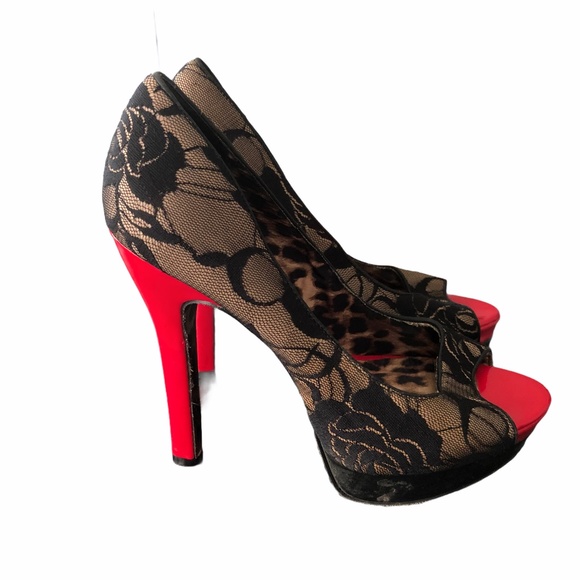 Betsey Johnson Shoes - Betsey Johnson Samantha Red High Heels Size 8.5